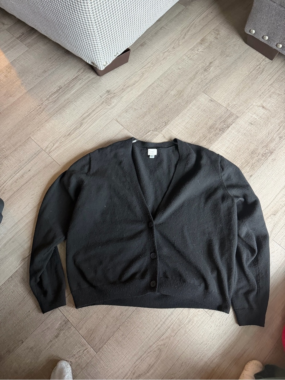 Target Black V-Neck Button Cardigan Sweater